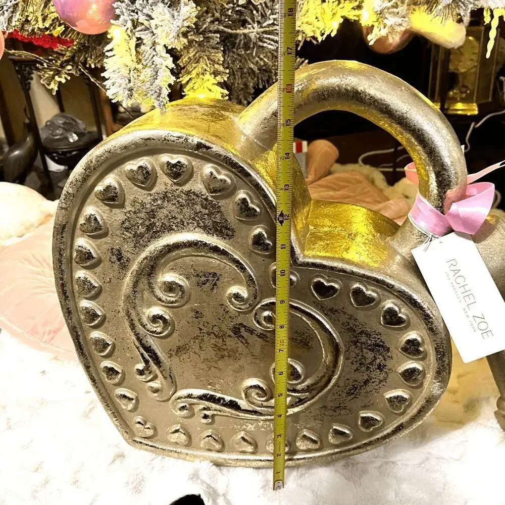 Tik Tok Viral Valentine’s Day Rachel Zoe Xtra Large Gold Heart With Key